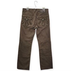 MEK DENIM Westwood Straight Jeans Brown Rope Detail 32 X 30
